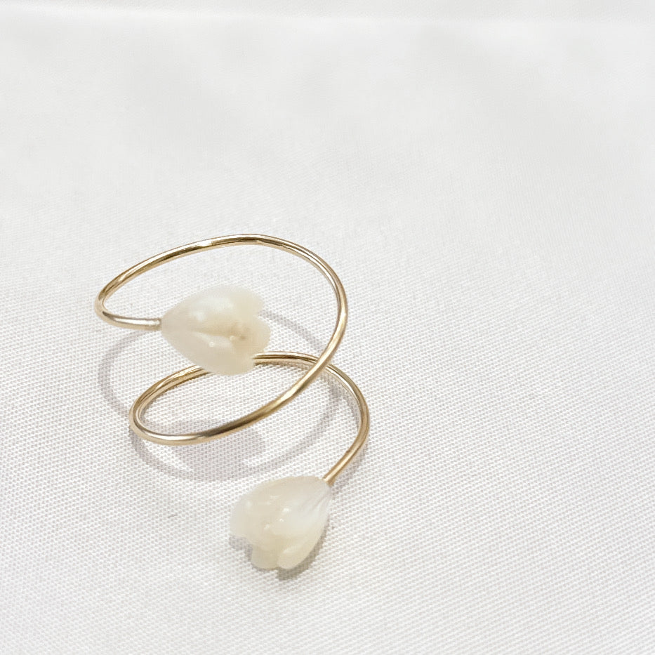 Pikake ring adjustable 14k gold filled Mother of pearl l