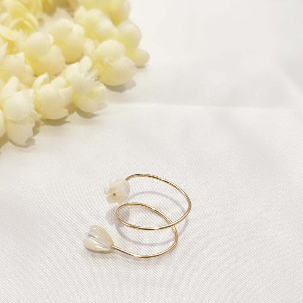 Pikake ring adjustable 14k gold filled Mother of pearl l