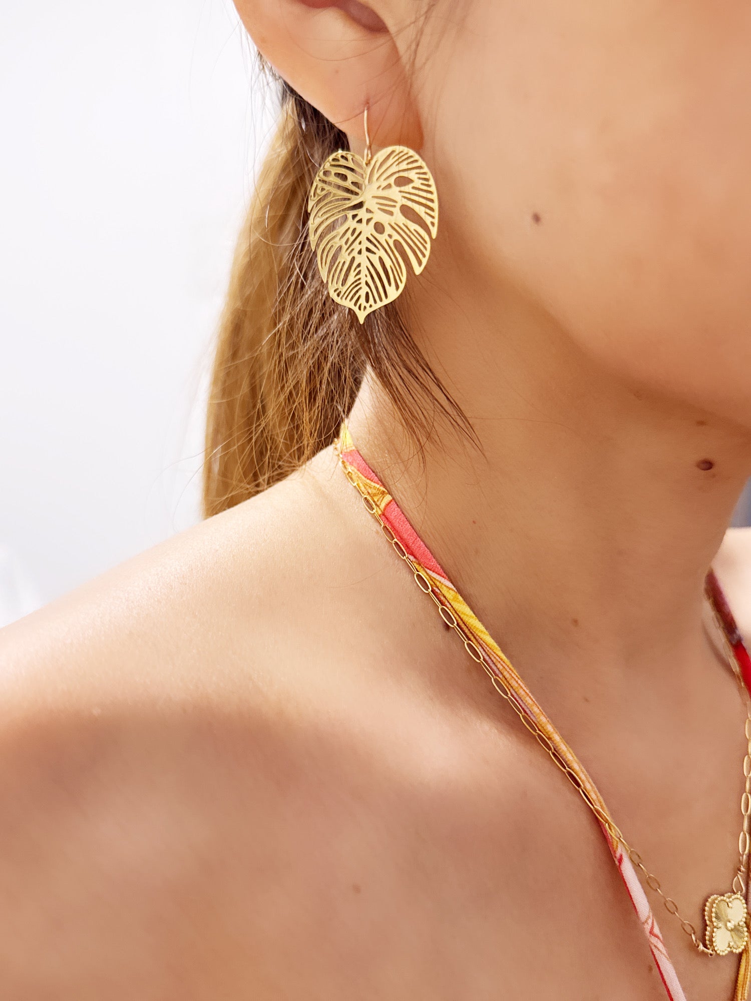 Monstera Leaf Earrings
