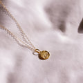 Aloha Engraved Round Gold Charm – 14k Gold-Filled Necklace Pendant
