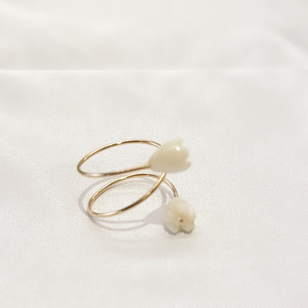Pikake ring adjustable 14k gold filled Mother of pearl l