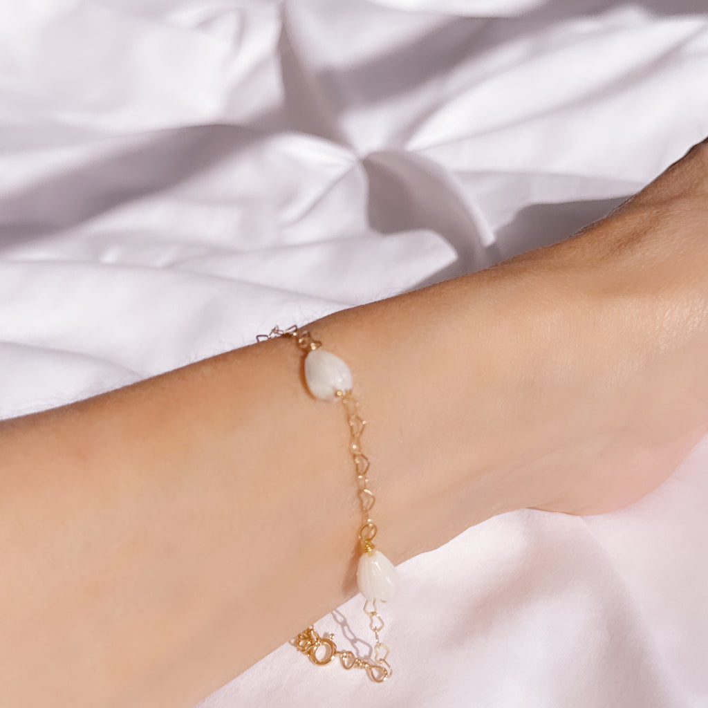 Pikake flowers bracelet Hawaiian jewelry 14k gold filled