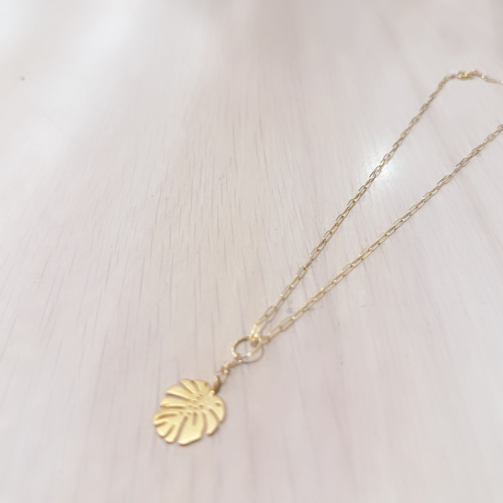 Monstera beautiful island necklace 14k gold filled necklace Hawaii