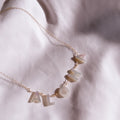 Aloha Initial Mother of Pearl Necklace – 14k Gold Filled, Adjustable Chain